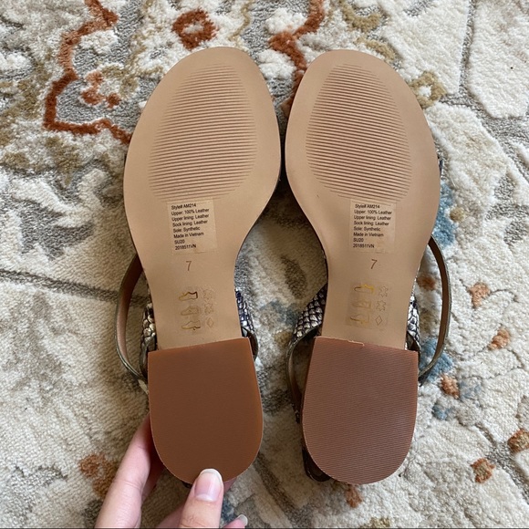 NWT Madewell Heidi Slingback Sandal in Snake Embossed Leather Size 7 - Picture 5 of 6